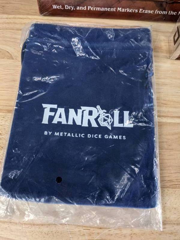 lot 68C image: Gaming Lot Coup Card Game, Pathfinder Flip Mat Classics (Prison), Mutant Crawl Classics Role Playing Game (Judges Screen), (2) Dice Bags F