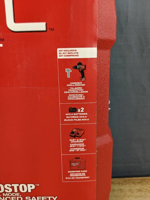 lot 7 image: Brand New Milwaukee M18 FUEL 18V Lithium-Ion Brushless Cordless 12 in. Hammer Drill Driver Kit with Two 5.0 Ah Batteries and Hard Case $299 Retail O