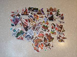 lot 401 image: New Gnome Stickers 60 Pieces P