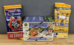 lot 23C image: Brand New NBA Basketball 2022 Panini Chronicles Draft Picks Blaster Box, 2022-23 Panini Chronicles Pack and 2022-23 Panini NBA Hoops Pack I