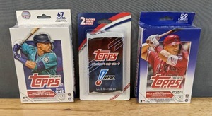 lot 30C image: Brand New MLB Baseball 2023 Topps Series One Hanger Box, 2023 Topps Update Series Hanger Box and 2021 Topps Nippon Professional Baseball 2 Pack I