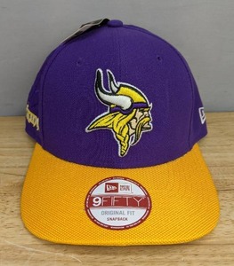 lot 55A image: Brand New NFL Football Minnesota Vikings New Era 9Fifty Original Fit Snap Back OSFM E