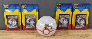 lot 46 image: Brand New Pokemon TCG Poke Ball Tin, (4) 21-Card Pokemon Packs I