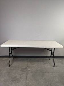 lot 76 image: White Folding Banquet Table N