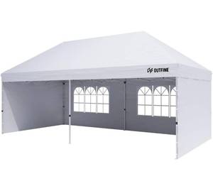 lot 11A image: OUTFINE Canopy 10X20 Pop Up Canopy Gazebo Commercial Tent with 4 Removable Sidewalls T
