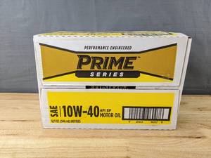 lot 26 image: Brand New Case of 12 Prime Series Conventional Motor Oil SAE 10W-40, 1-qt. bottles N