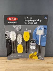 lot 49B image: Brand New OXO SoftWorks 6-Piece Soap Dispensing Brush Set L