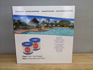 lot 142 image: Brand New Pool Filter Type DVII for Summer Escapes, for Summer Waves, for Bestway 58283e for Intex D New Spa Filter Cartridges for Pools and Hot Tub (4PCS) S