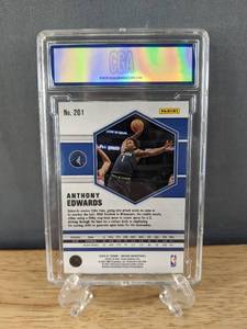 lot 2 image: Anthony Edwards Gem Mint 10 Graded NBA Minnesota Timberwolves 2020-21 Panini Mosiac Rookie Card N