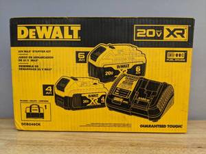 lot 19D image: Brand New DeWalt 20V MAX XR Premium Lithium-Ion 6.0Ah and 4.0Ah Starter Kit O