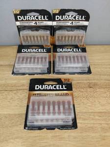 lot 86A image: Brand New Duracell EasyTab 312 Hearing Aid Batteries, Size 312 Y
