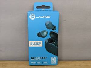 lot 424 image: Brand New JLab Go Air Pop Bluetooth Earbuds, True Wireless with Charging Case, Teal Y