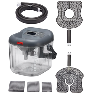 lot 34 image: OasisSpace Cold Therapy Machine with 2 Flexible Pads and Timer - Lightweight Ice Machine for Knee After Surgery