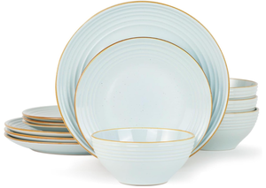 lot 101 image: 12 PCS Famiware Jupiter Dinnerware Set, Plates and Bowls