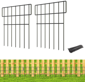 lot 121 image: LOT OF 25 Animal Barrier Fence, No Dig Garden Decorative Fence Rustproof Garden Fence Border