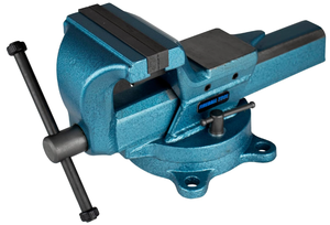 lot 132 image: 5 Forged Steel Bench Vise, 4 Point Swivel, 90,000 PSI Tensile Strength Forged Steel