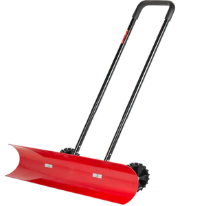 lot 149 image: 38 Inch Snow Shovel for Driveway, Brewin SnowPro Bi-Direction Heavy Duty Snow Pusher with Wheels