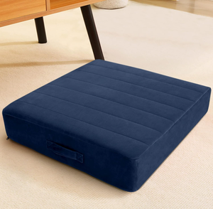 lot 182 image: MeMoreCool Square Floor Pillow Seating, Large Meditation Cushion Floor Pillow with Thick Foam & Soft Tufted Cover