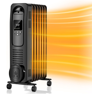 lot 189 image: BREEZEHEAT 1500W Oil Filled Heater-Electric Radiator Space Heater with Adjustable Thermostat
