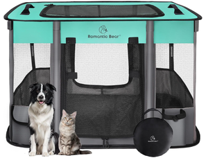 lot 194 image: Dog Playpen,Pet Playpen,Foldable Dog Cat Playpens,Portable Exercise Kennel Tent Crate