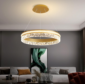 lot 257 image: RUIBOOXIN Modern LED Chandelier 1 Ring 19.7in Pendant Lighting for Kitchen Island