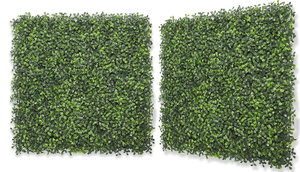 lot 260 image: LOT OF 6 Bybeton Artificial Boxwood Grass Wall Panels, UV-Anti Grass Backdrop& Greenery Wall Panels for Indoor Outdoor