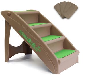 lot 269 image: Ruedamann Folding Plastic Pet Stairs,Holds up to 120 lbs Pet Ramps