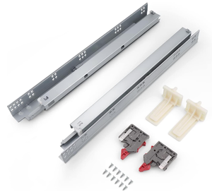 lot 305 image: LOT OF 3 Knobonly 18 Inch Undermount Drawer Slides-Soft Close Heavy Duty Drawer Rails