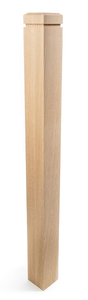 lot 314 image: Sleek Modern Solid Red Oak Stair Newel Post with a Single Groove