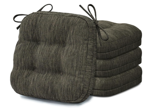 lot 292 image: Shinnwa Chair Cushions for Dining Chairs, Brown, Set of 4