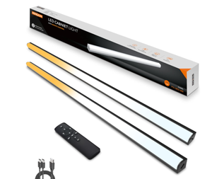 lot 294 image: MEKKLEON Under Cabinet Lights Remote Control, 2 Pack Magnetic Dimmable Closet Lights (Black, 60CM)