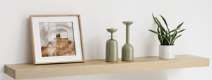lot 407 image: QueenFun White Oak Floating Shelf for Wall, 48 Inch Long