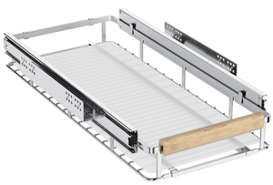 lot 410 image: FESDOS Expandable Pull Out Cabinet Organizer, Opening Size Required 12.3-18.1 x 22.5D, Set of 1