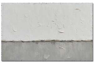 lot 414 image: NANKAI Grey and white minimalist oil painting, 36x48 inch