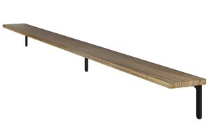 lot 417 image: You Have Space Forli 60x 4.5 Floating Shelves for Wall Decor, Burnt Wood