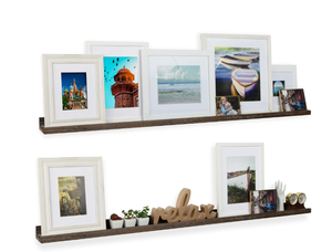 lot 420 image: Set of 2 Wall Mounted Shelves 60 Inch Photo Ledge