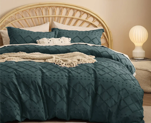 lot 422 image: Boho Embroidery Comforter Set, Queen Size