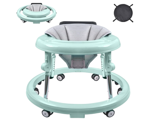 lot 435 image: Baby Walker, Foldable 9-Gear Height Adjustable Baby Walker with Wheels