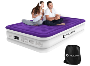 lot 454 image: CHILLSUN 16 Queen Air Mattress with Built-in Pump