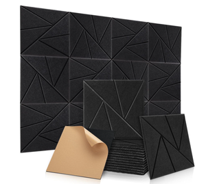 lot 471 image: Acoustic Panels 12 Pack Orcust Sound proof Panels with Self-Adhesive, Measures 12 x 12