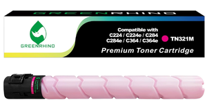 lot 474 image: GREENRHINO Compatible Toner Cartridge Replacement for Konica TN321 TN321M (A33K330) to use for Minolta BizHub C224 C224e C284 C284e C364 C364e FULL 4 SET OF COLORS