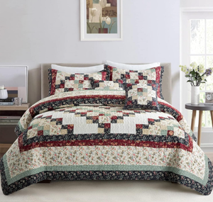 lot 480 image: Pathchwork Quilt Queen Size, (3-Piece)