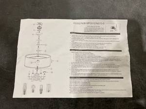 lot 20 image: LOCLGPM 19 Inch 5 Lights Modern Adjustable Gold Drum Chandelier