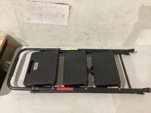 lot 411 image: BONTEC 3-Step Ladder, Folding Step Stool with Wide Anti-Slip Pedals