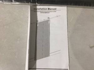 lot 419 image: Barn door Hardware Kit, Measures 28