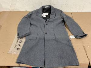 lot 165 image: Medium Zeetoo Grey Wool Cotton Trench Coat