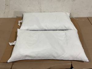 lot 179 image: LOT OF 2 King Size DOWN  FEATHER Pillows