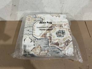 lot 91 image: Syalife Washable Area Rug, Living Room Rug with Non Slip Backing