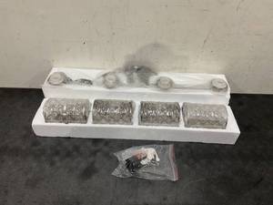 lot 31 image: 4 Light Bathroom Light Fixture Silver