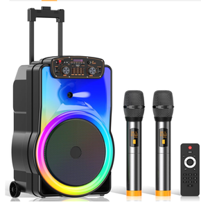 lot 21 image: Wireless Karaoke Machine with 2 Microphones